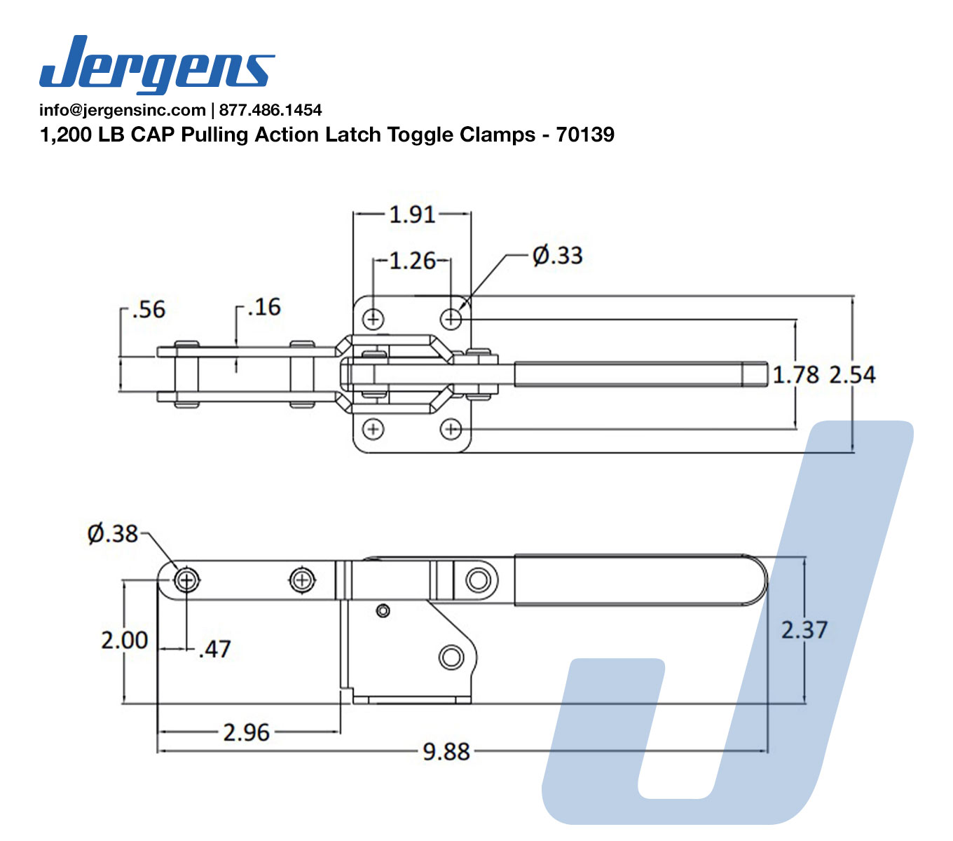 Line Art 1,200 LB CAP Pulling Action Latch Toggle Clamps