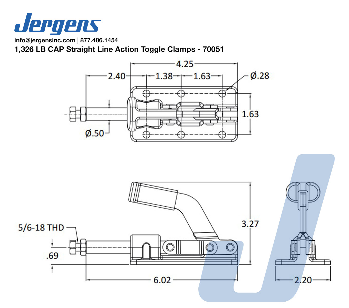 Line Art 1,326 LB CAP Straight Line Action Toggle Clamps