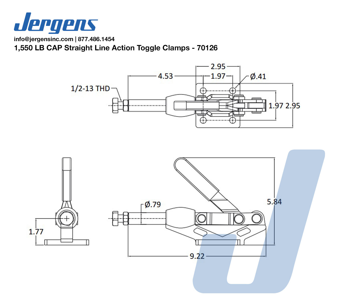 Line Art 1,550 LB CAP Straight Line Action Toggle Clamps