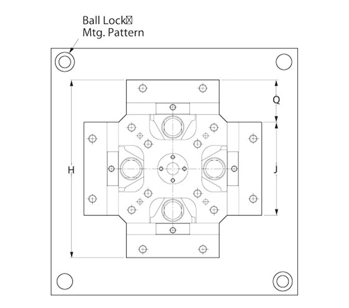 Line Art 6in 4-Sided Production Vise Columns Patterns