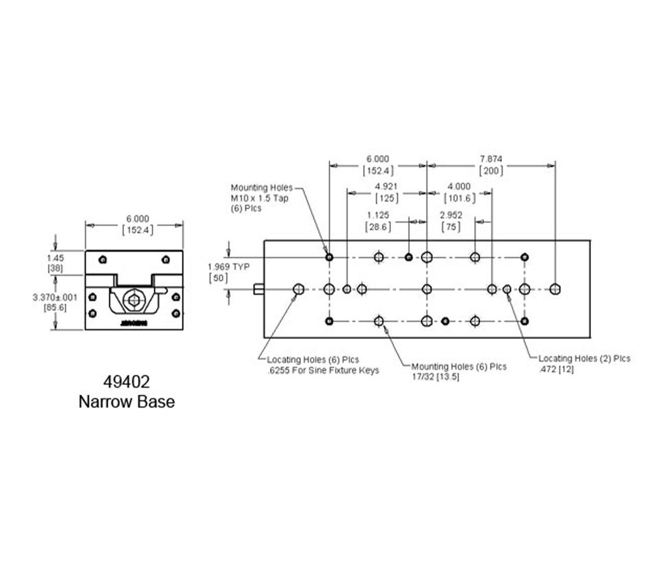 Line Art 6in (150mm) Production Vises - Narrow Base