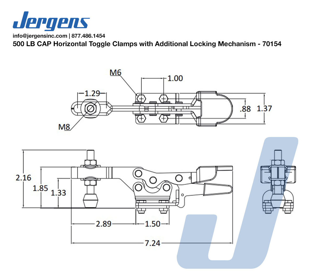 Line Art 500 LB CAP Horizontal Toggle Clamps with Additional Locking Mechanism