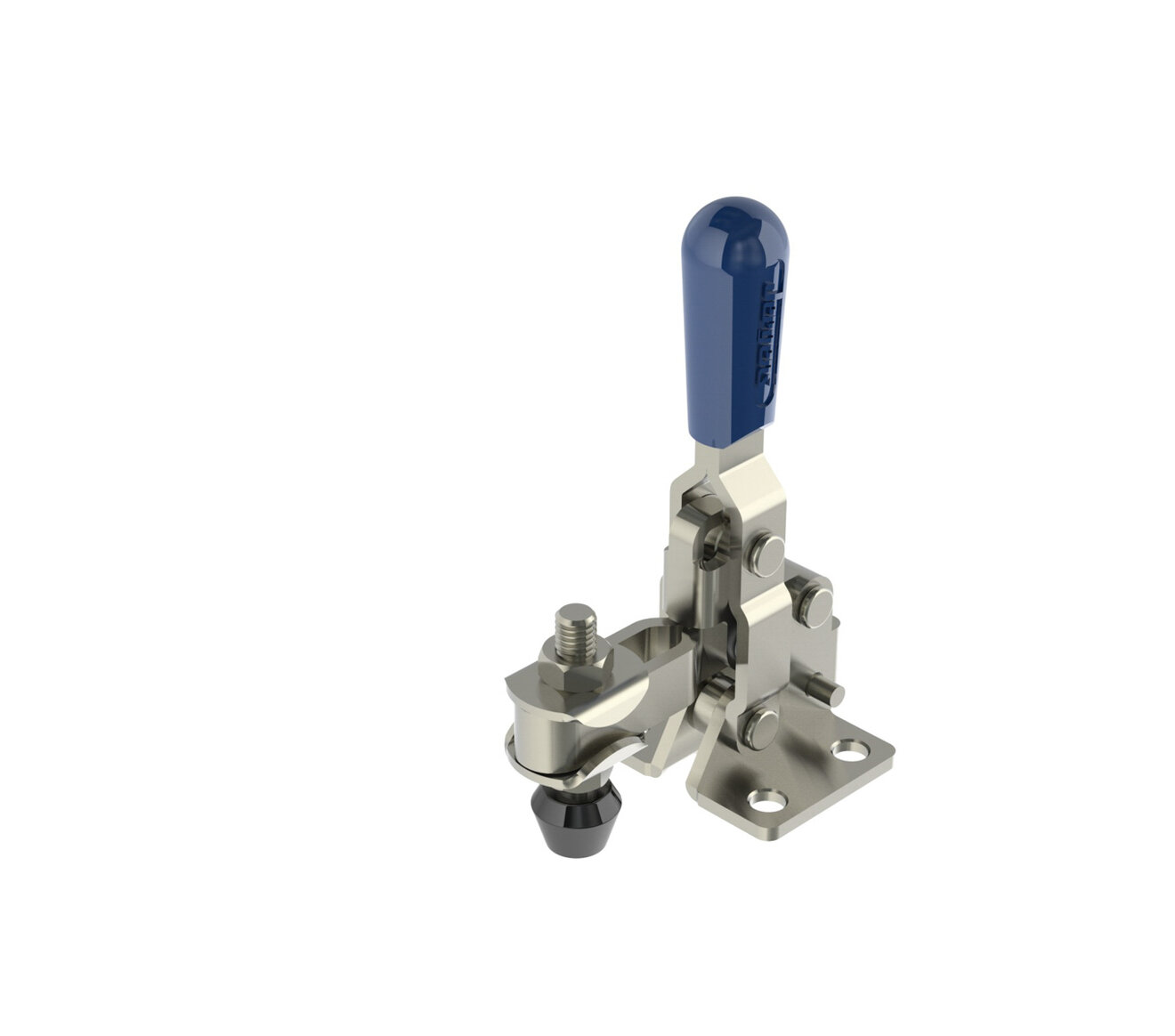 Vertical Toggle Clamp with Flanged Base & Adjustable U-Bar