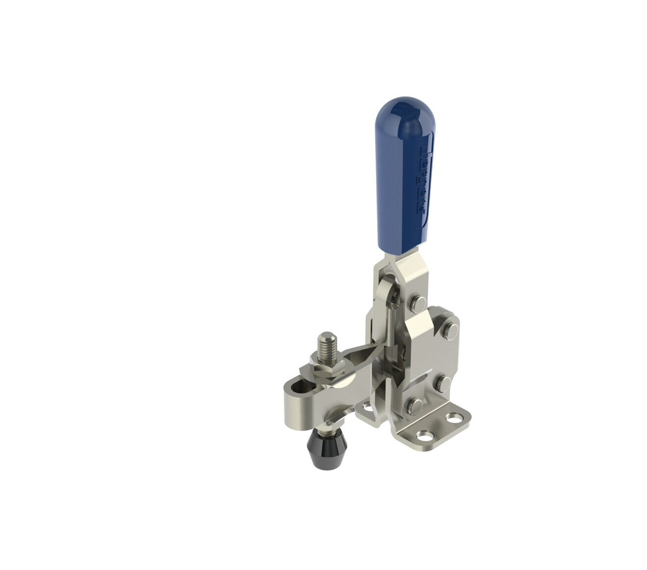 Vertical Toggle Clamp with Flanged Base & Adjustable U-Bar