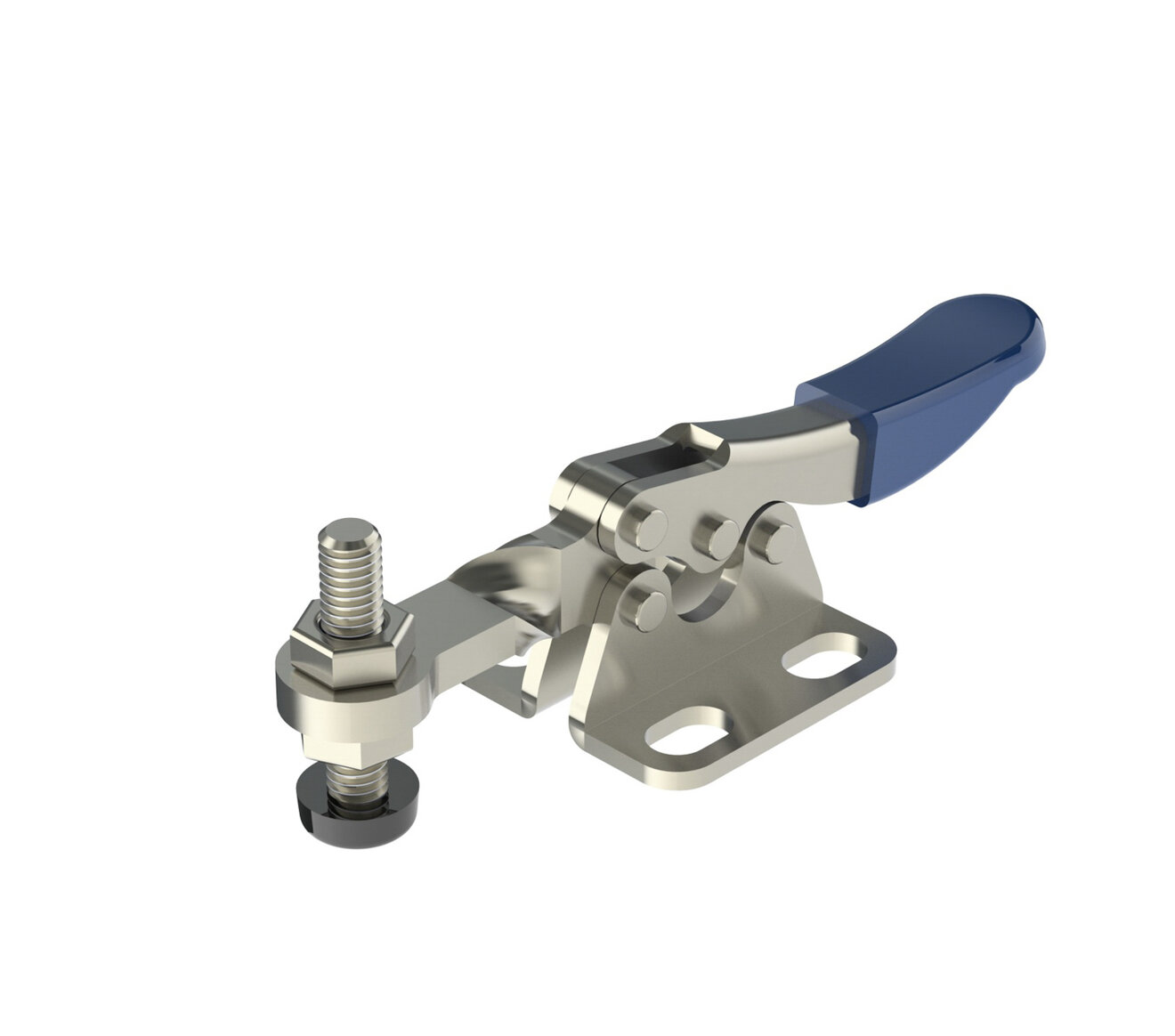 Horizontal Toggle Clamp with Flanged Base & Solid Arm