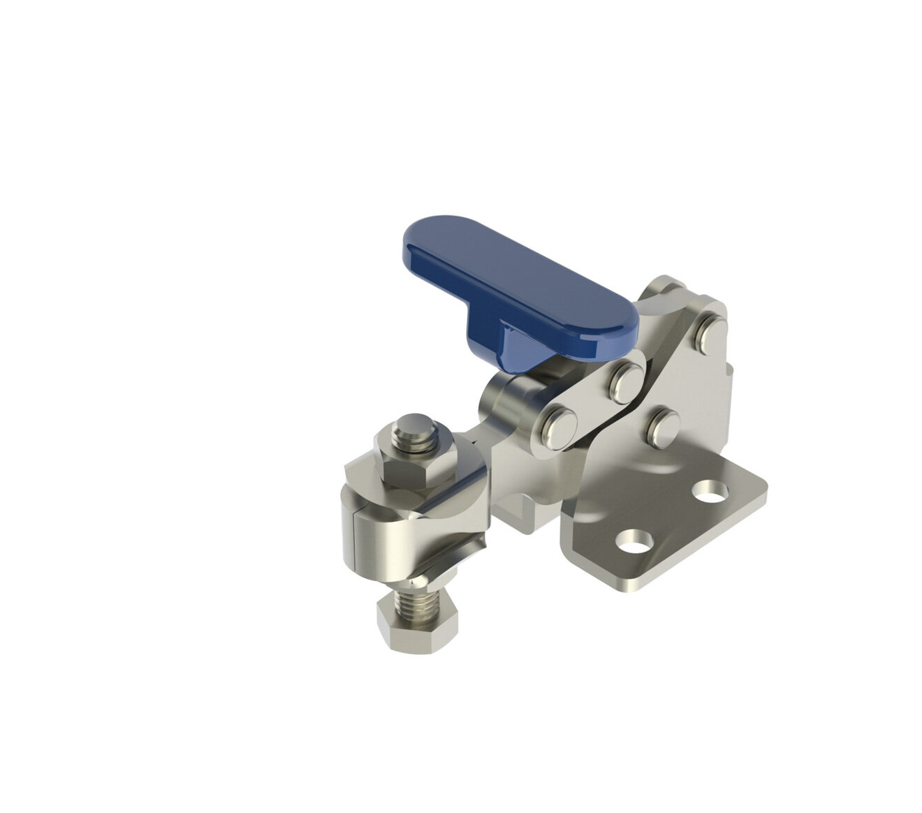 112 LB CAP T-Handle Horizontal Toggle Clamp with Flanged Base & Adjustable U-Bar part number 70026-SS