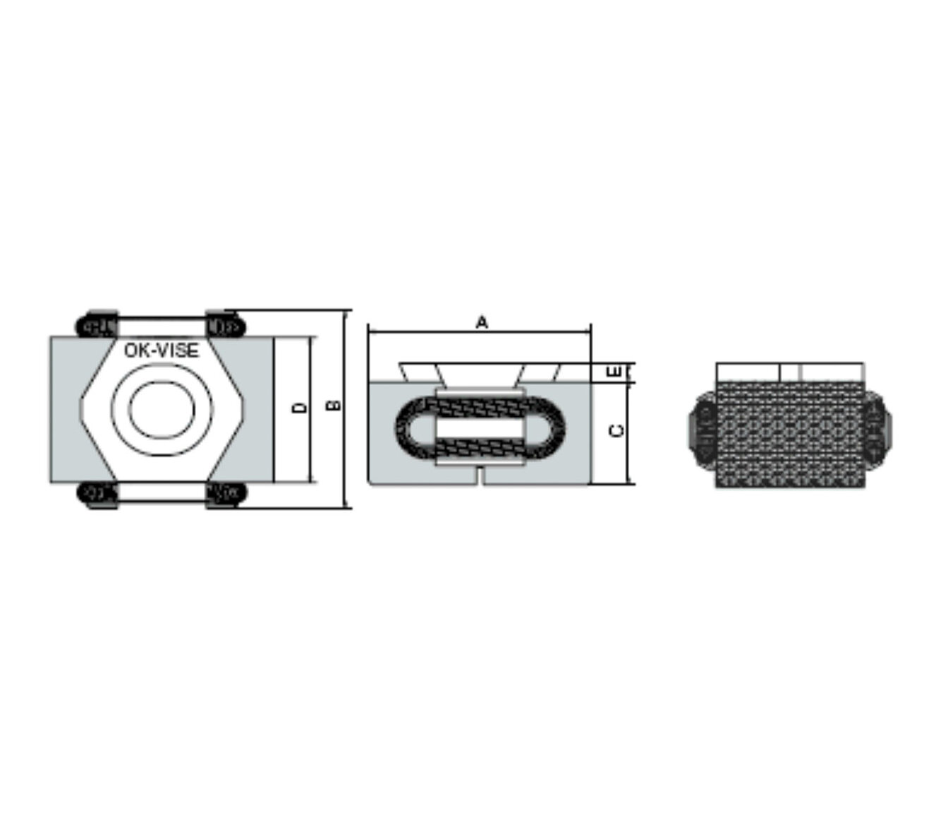 Line Art OK-Vise Machinable Jaw Clamps