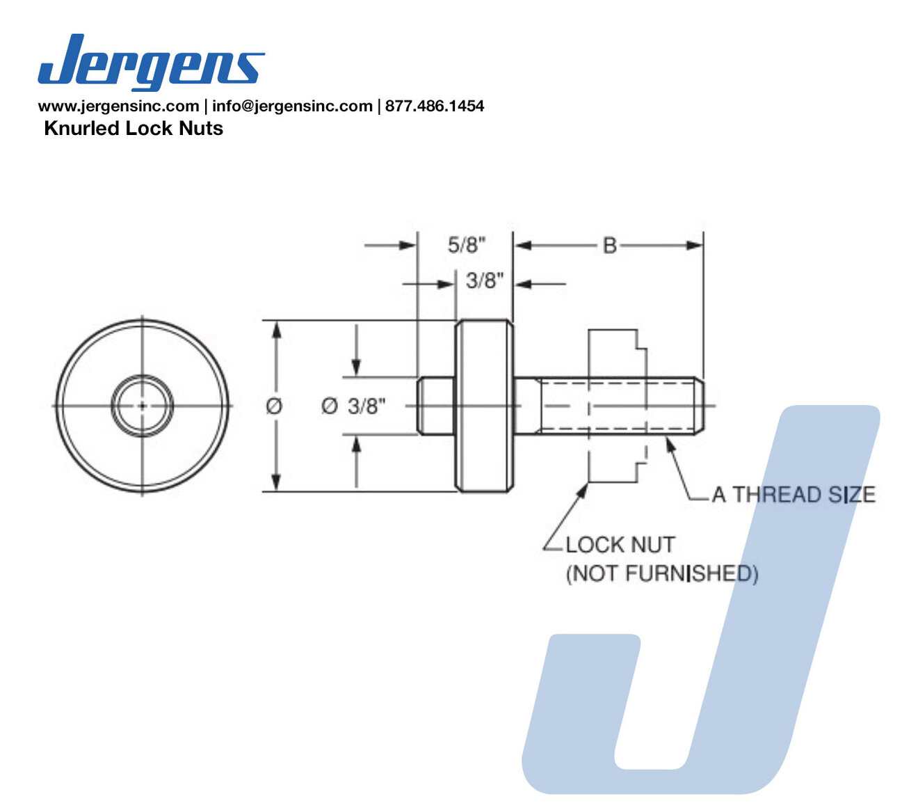 Line Art Knurled Lock Nuts