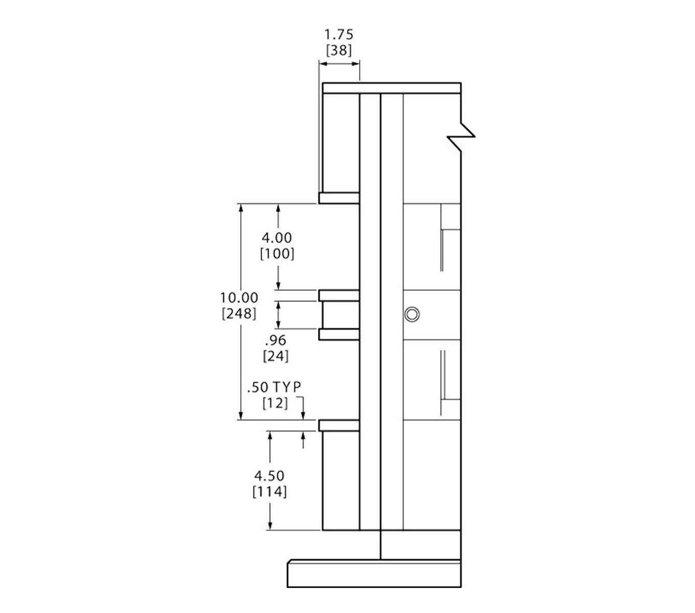 Line Art 6in 4-Sided Production Vise Columns with Hard Jaws