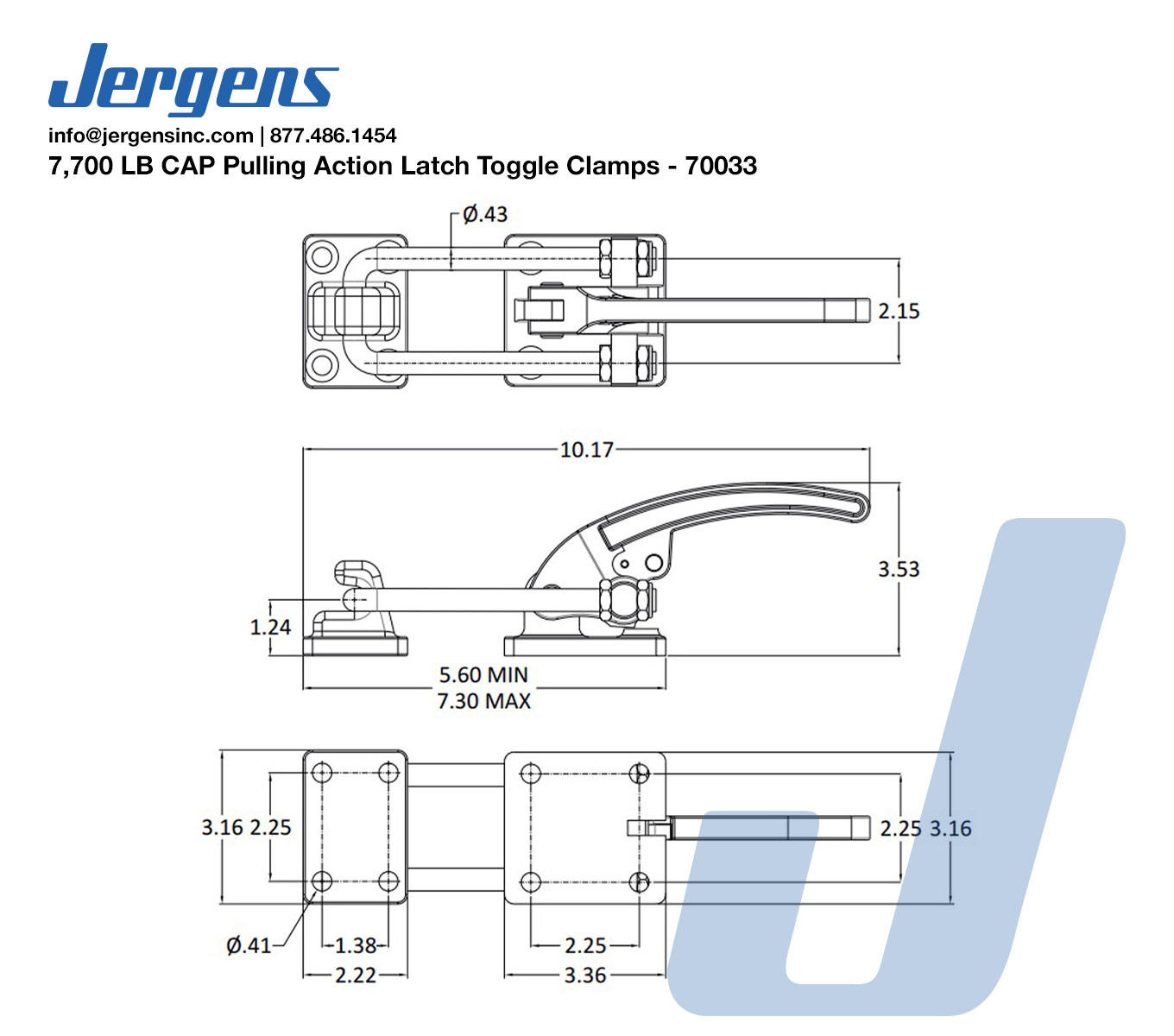 Line Art 7,700 LB CAP Pulling Action Latch Toggle Clamps