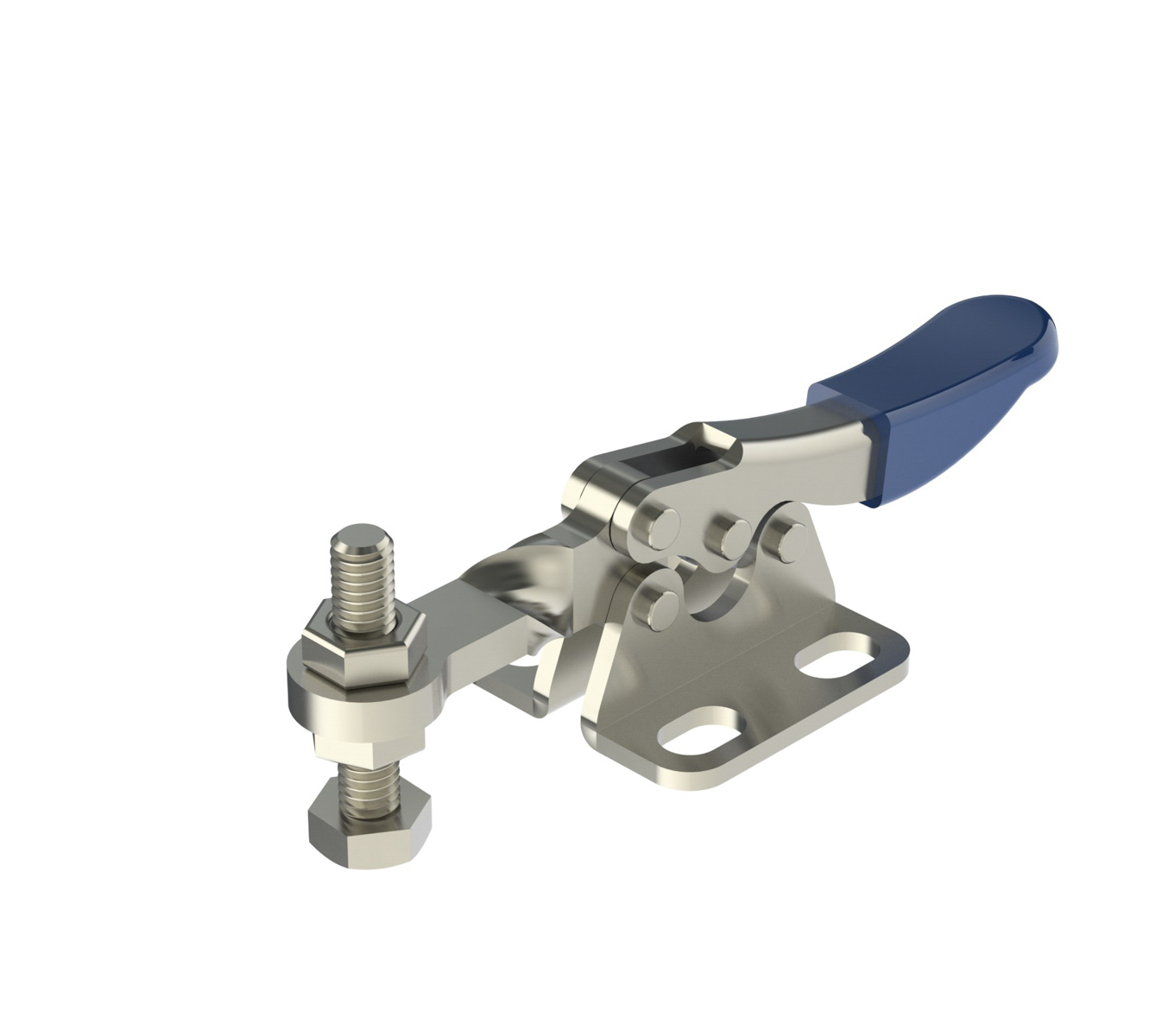 67 LB CAP Horizontal Toggle Clamp with Flanged Base & Solid Arm part number 70019-SS