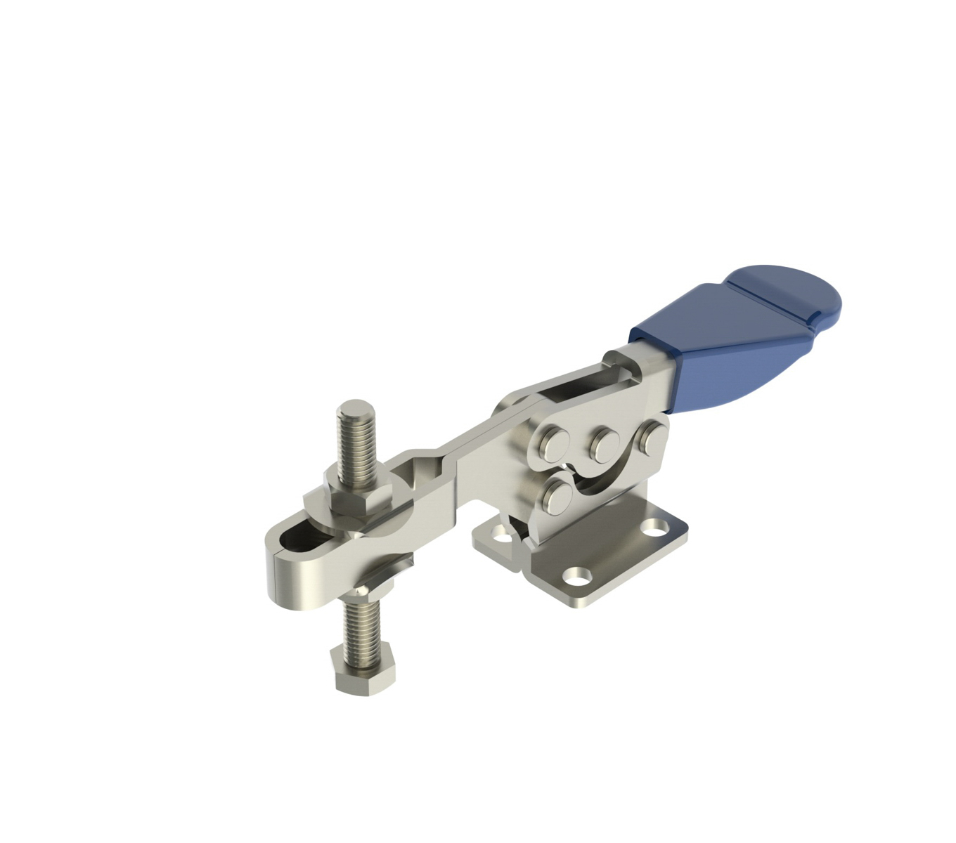 500 LB CAP Horizontal Toggle Clamp with Flanged Base & Adjustable U-Bar part number 70022-SS