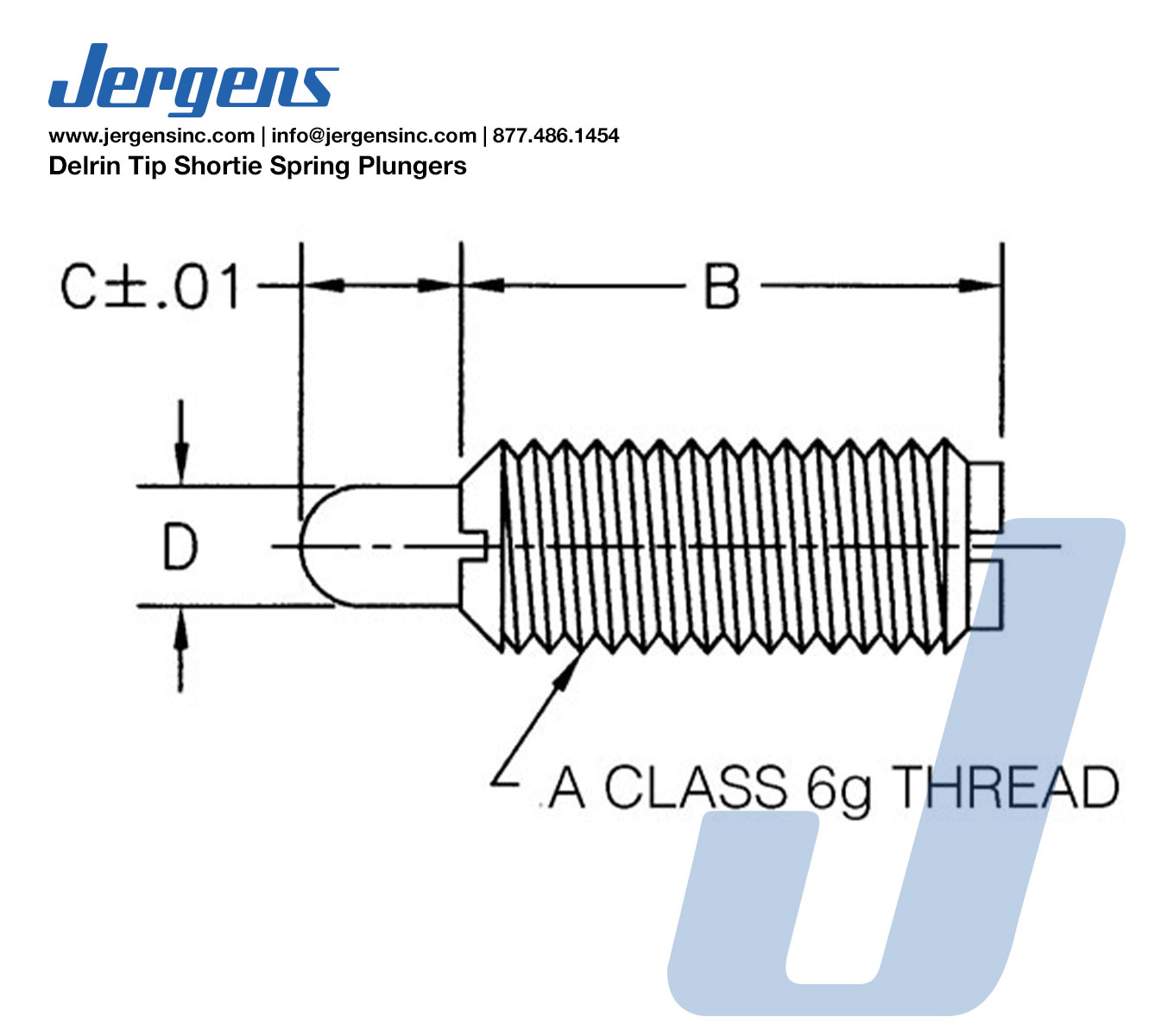 Line Art Delrin Tip Shortie Spring Plungers