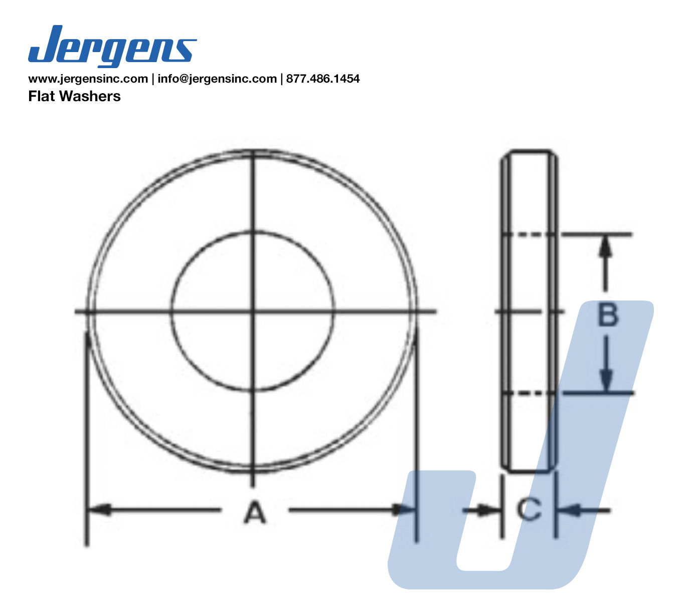 Line Art Flat Washers