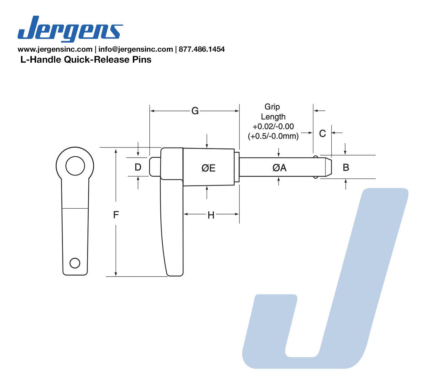 Line Art L-Handle Quick-Release Pins
