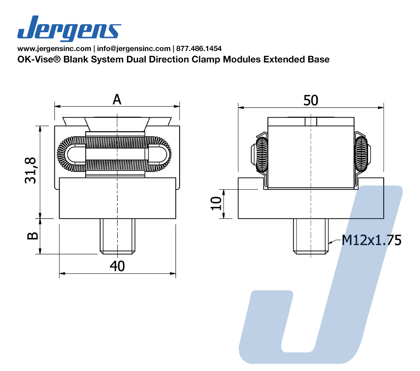 Line Art OK-Vise® Blank System Dual Direction Clamp Modules
