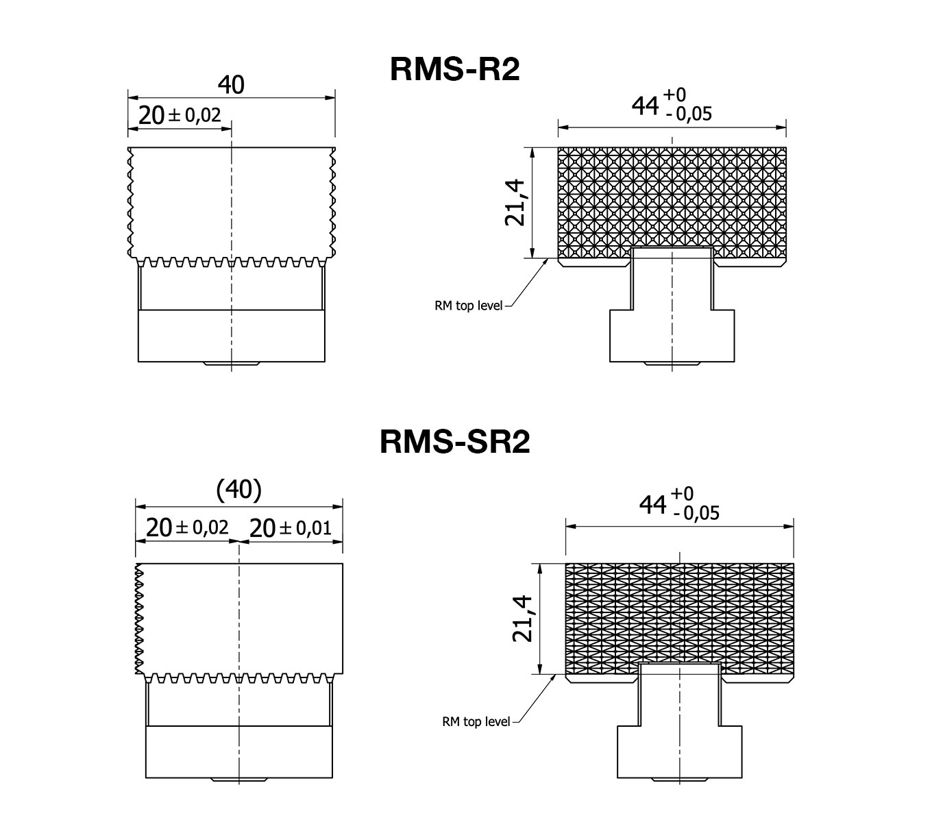 Line Art OK-Vise RM Rail System Serrated Face Stops