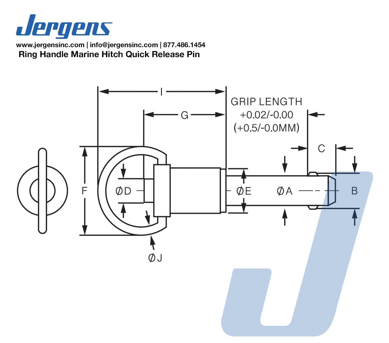 Line Art Ring Handle Quick-Release Pins