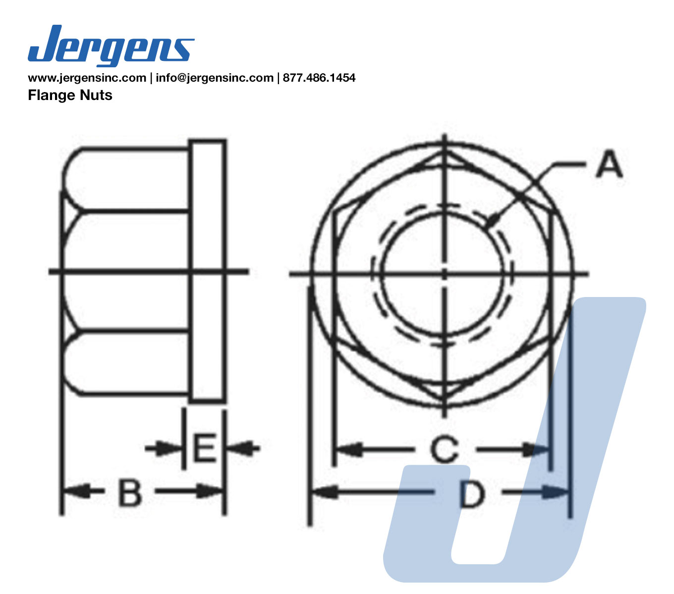 Line Art 19904 FLANGE NUT, 3/8-16