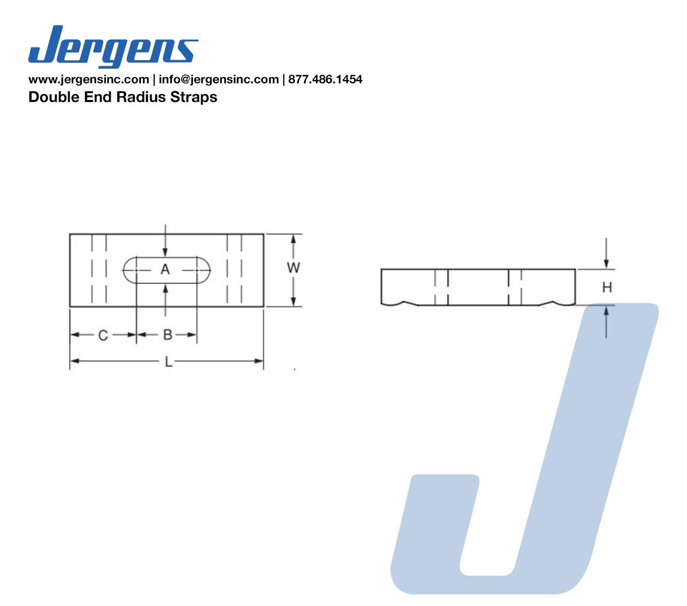 Line Art 36728 STRAP CLAMP, 1/2 X 1-1/2, MIN RADIUS NOSE