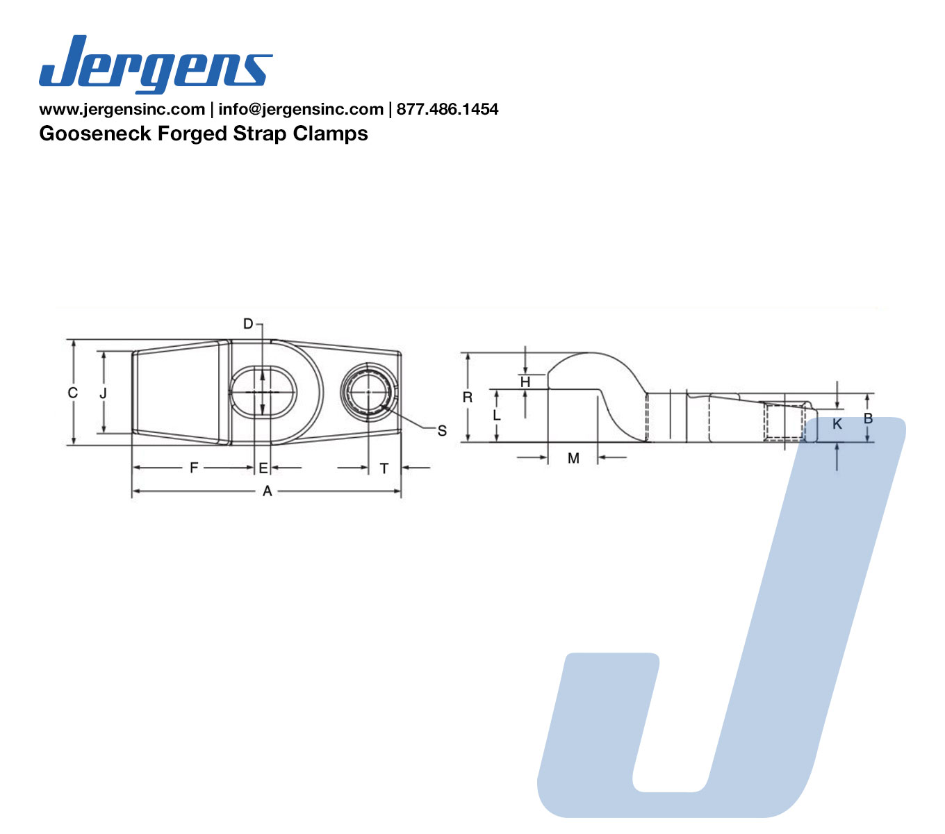 Line Art 37211 STRAP CLAMP, 4, STD GOOSENECK
