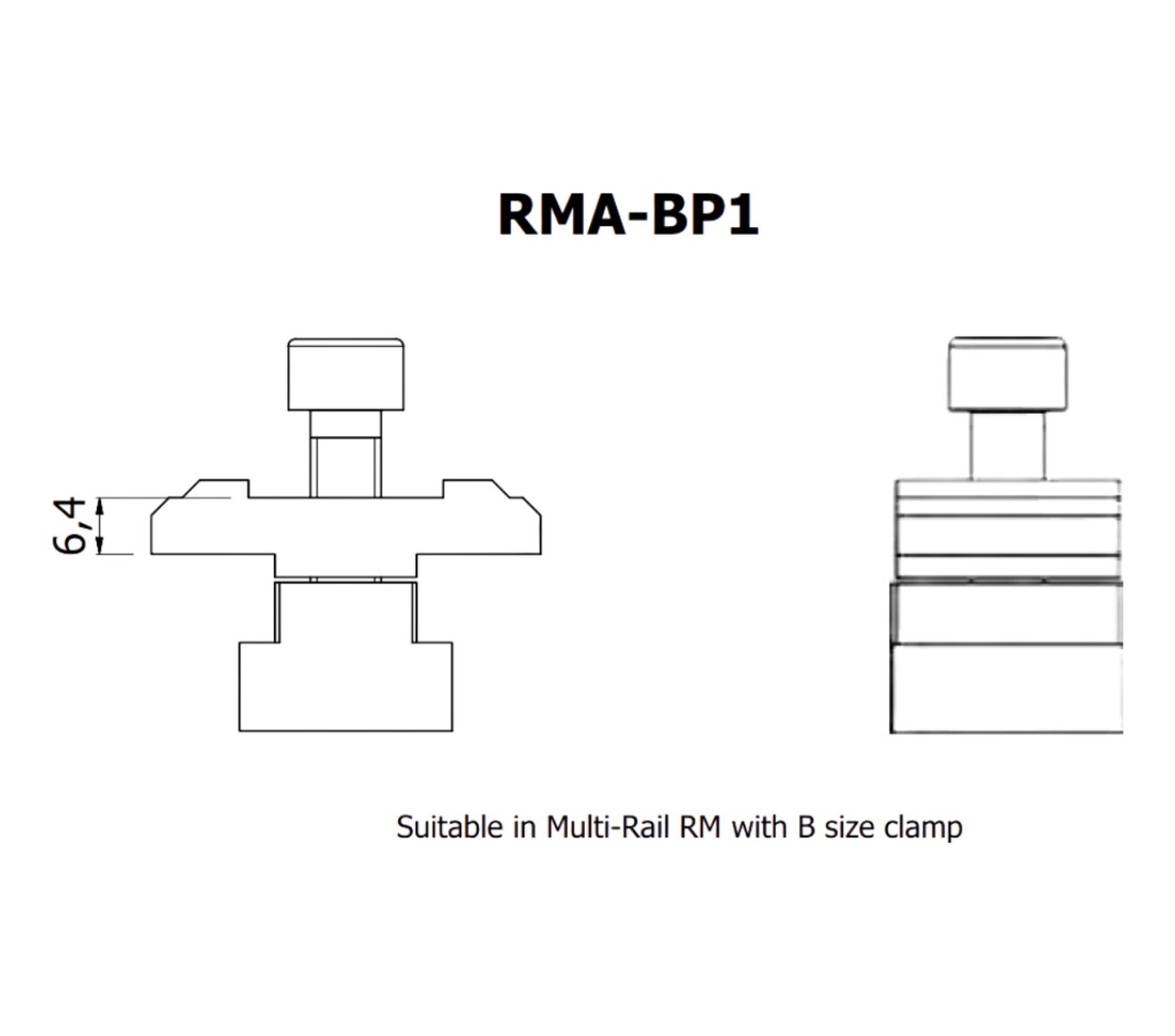 Line Art RMA-BP1 16MM T-SLOT NUT, RISER PLATE