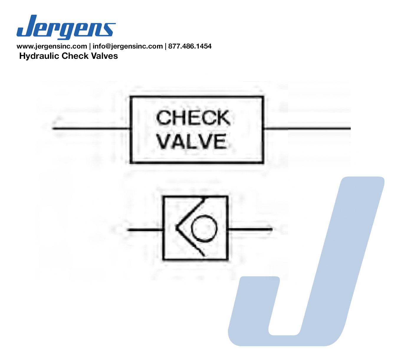 Line Art 61607 VALVE, HYD CHECK 3/8 NPT