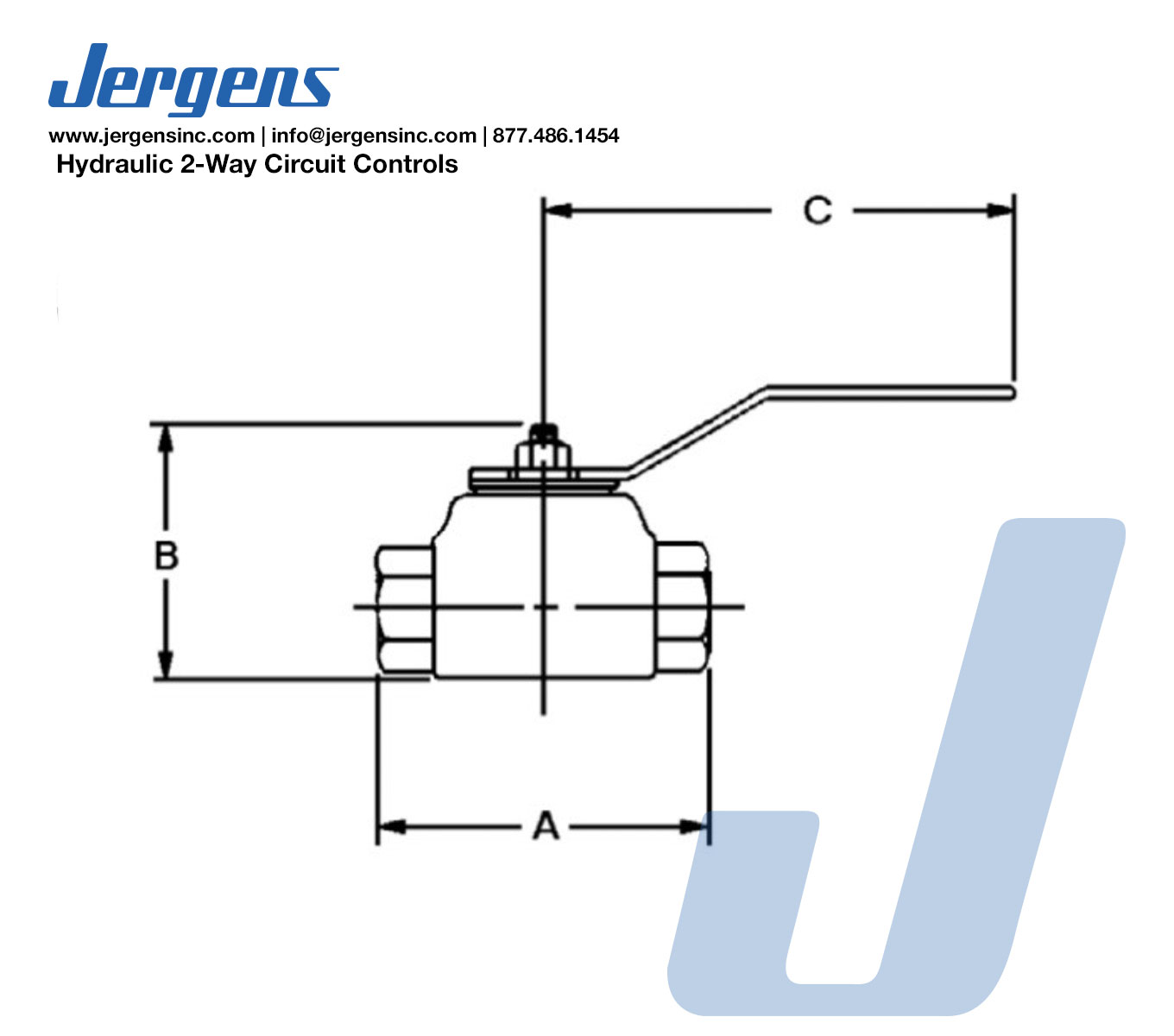 Line Art 61610 VALVE, HYD 2-WAY BALL STYLE