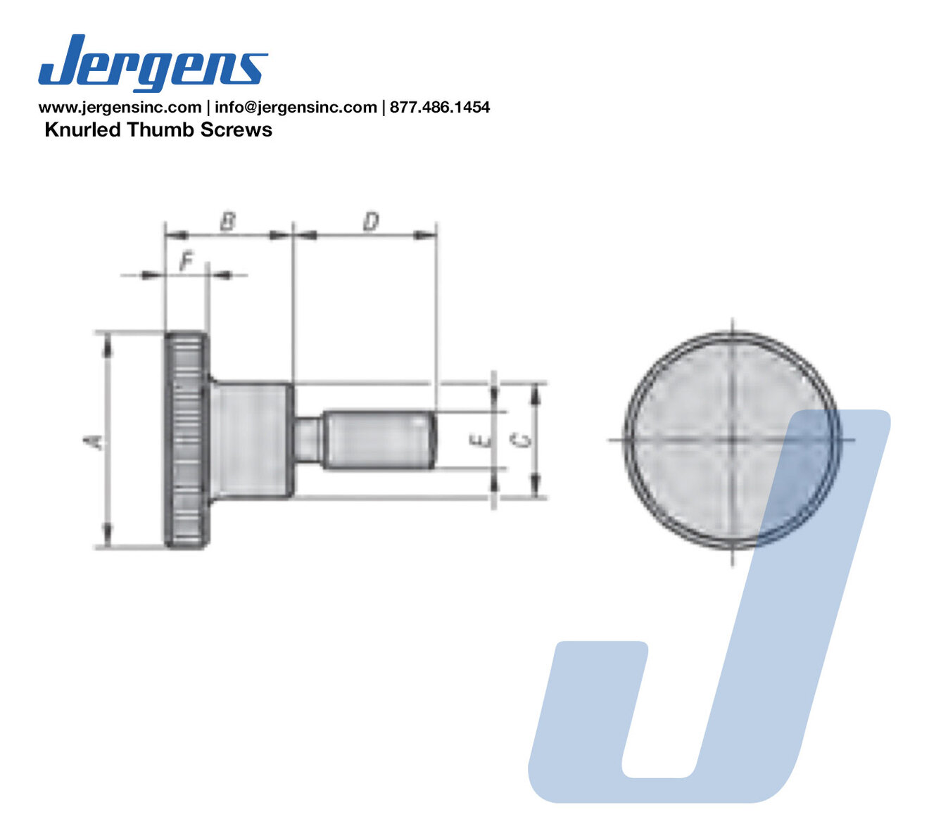 Line Art 41838 KNURLED THUMB SCREW, SS, 8-32 X 0.39