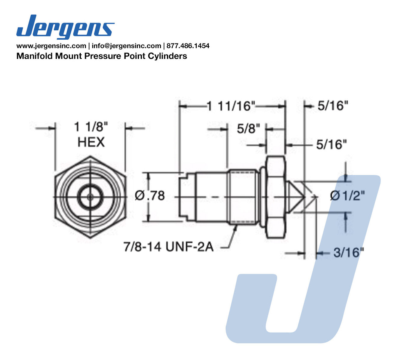 Line Art 61522 MANIFOLD MOUNT CYLINDER