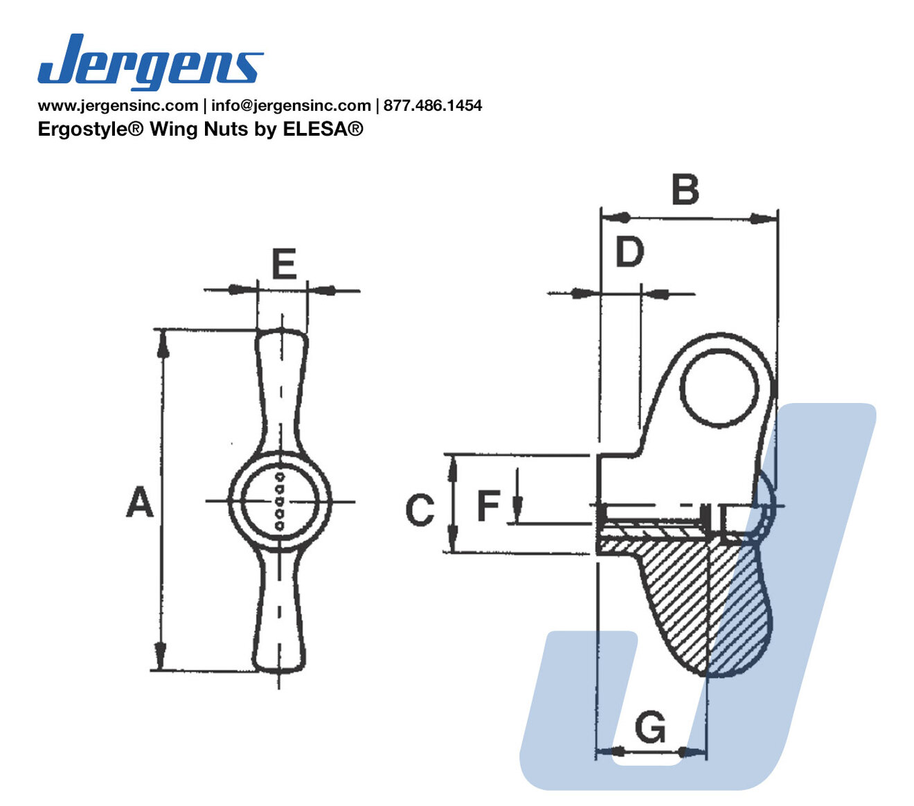 Line Art 34450 WING NUT  1/4-20