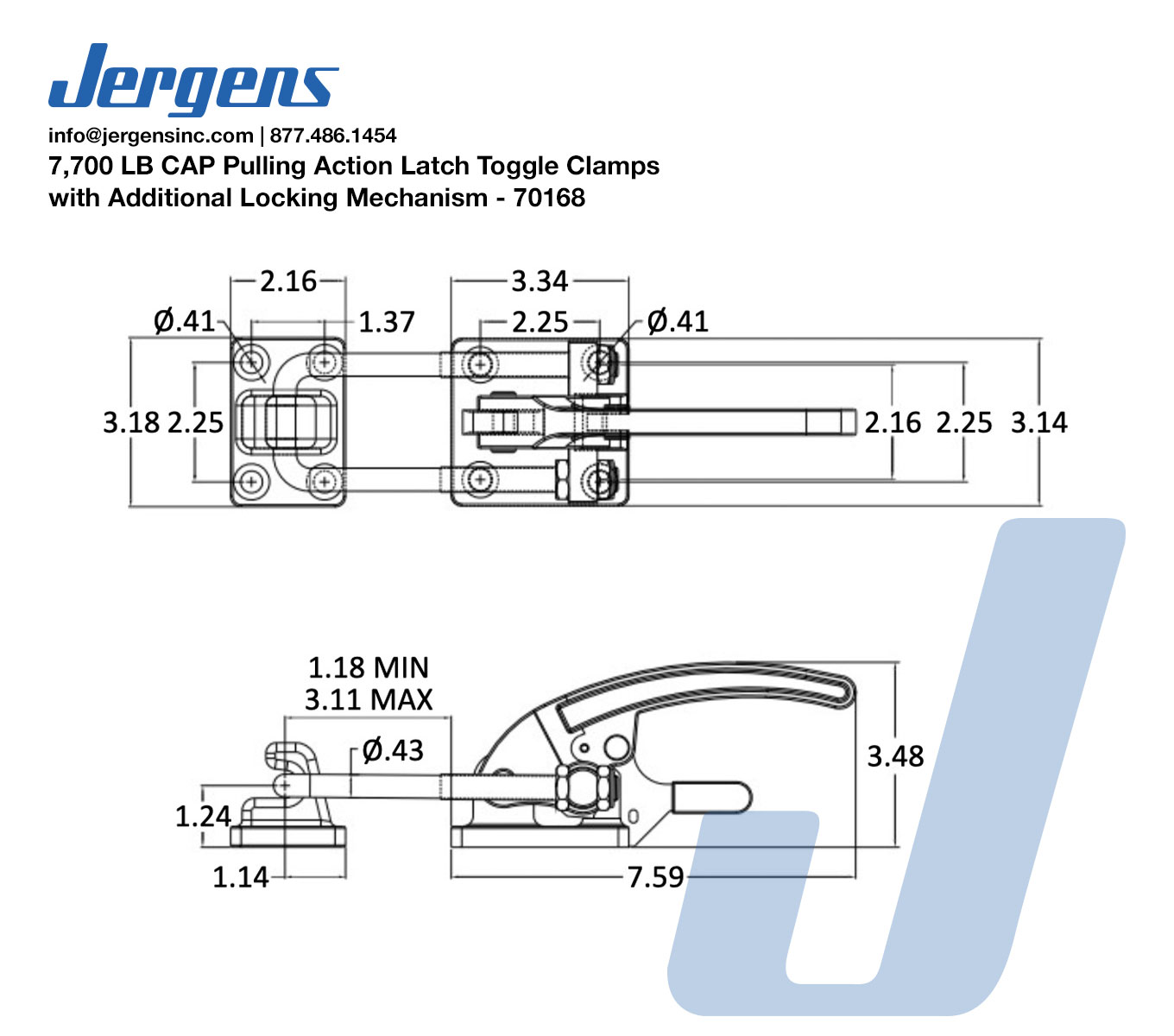 Line Art 70168 7,700 LB CAP, Pulling Action Latch, Additional Locking Mechanism