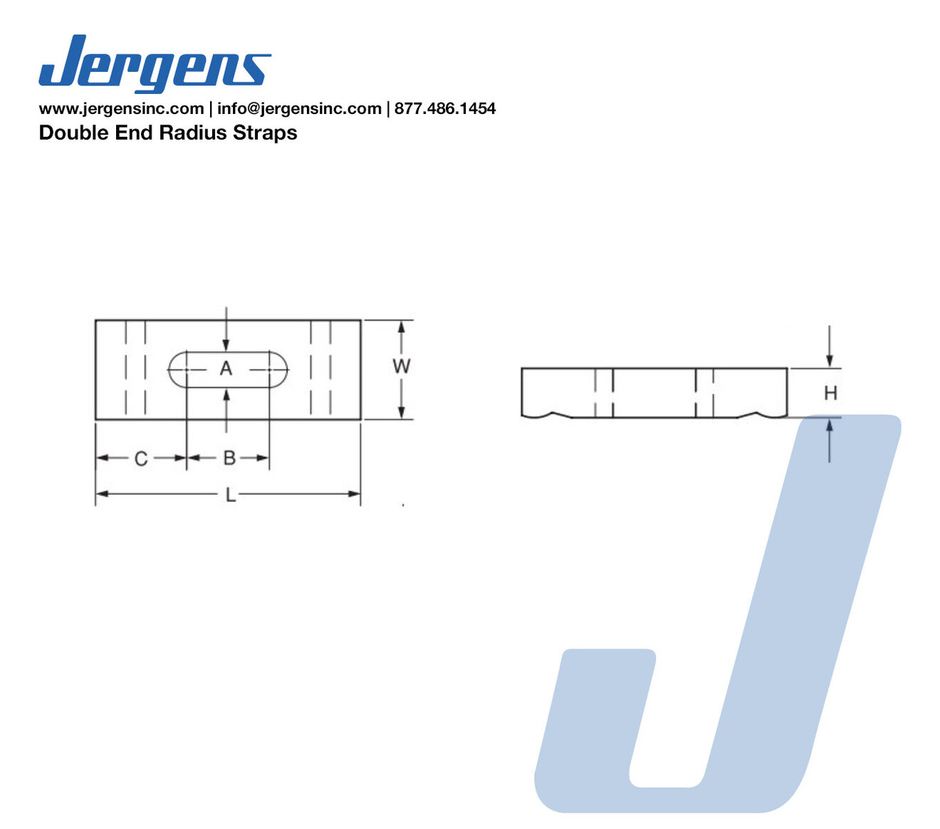 Line Art 36728 STRAP CLAMP, 1/2 X 1-1/2, MIN RADIUS NOSE