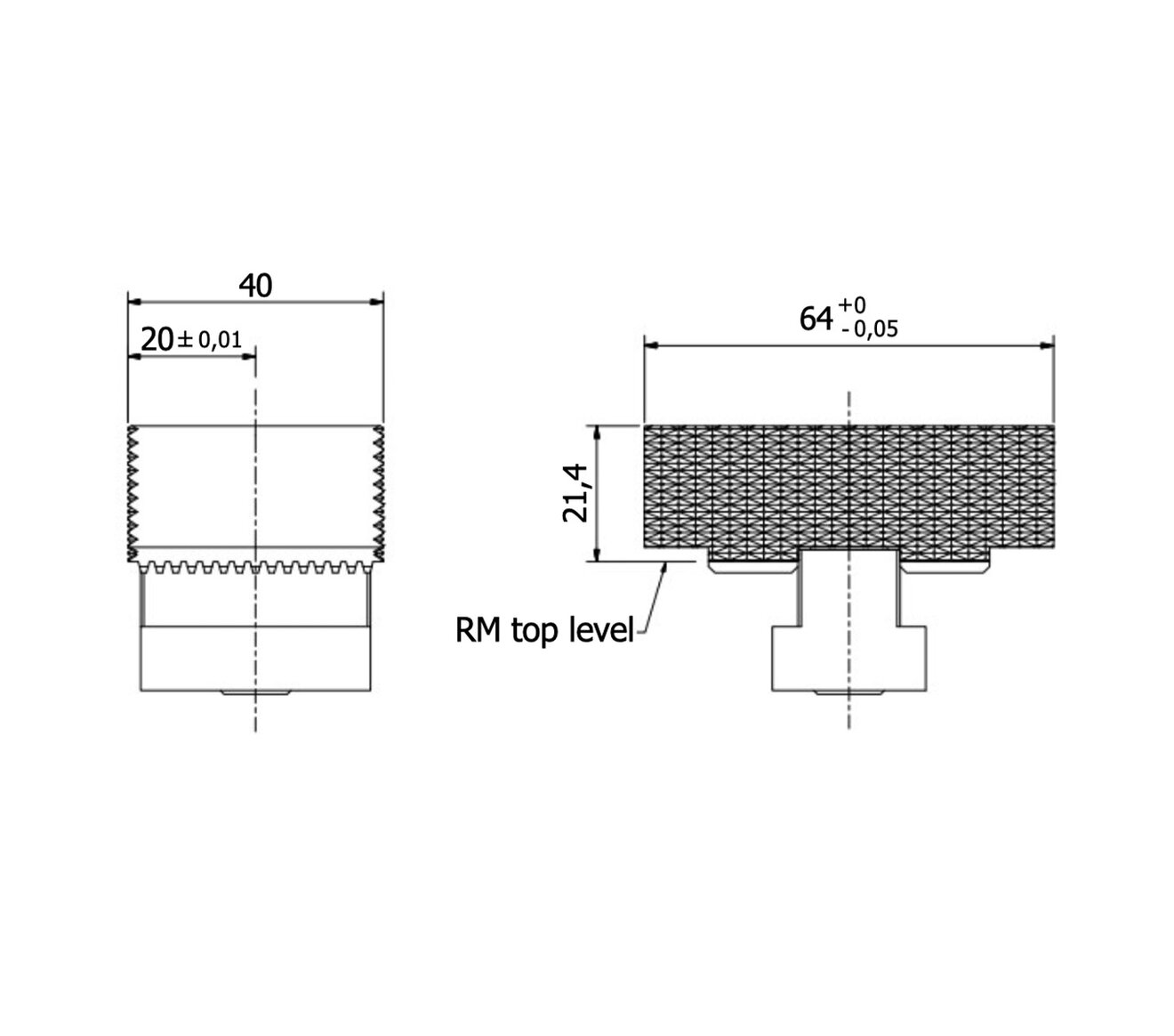 Line Art RMS-R64 STOP MODULE, FULL SERRATED FACE