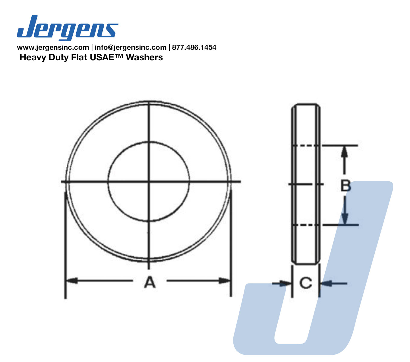 Line Art FW00001 WASHER, FLAT, USAE, 1/4