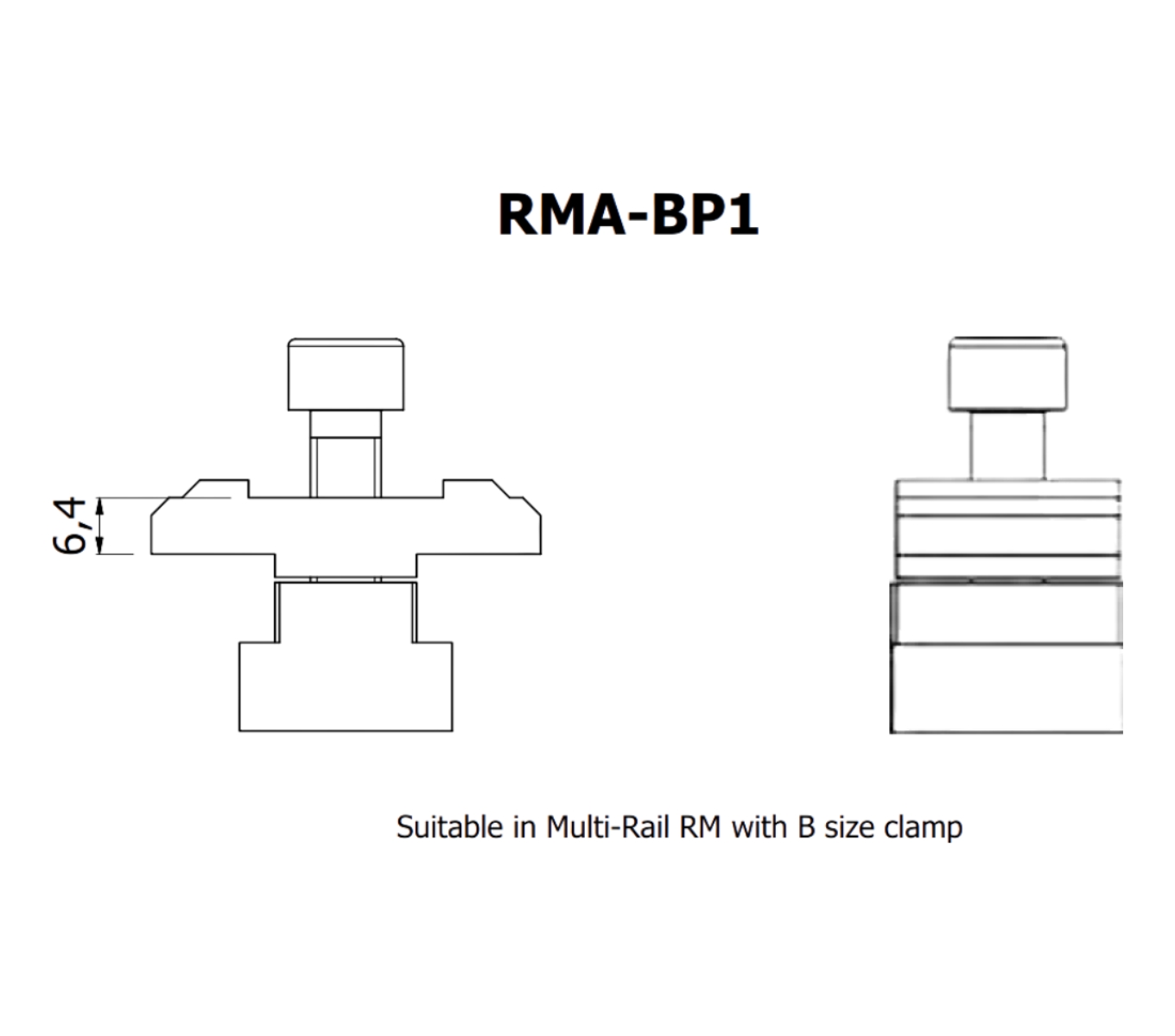 Line Art RMA-BP1 16MM T-SLOT NUT, RISER PLATE