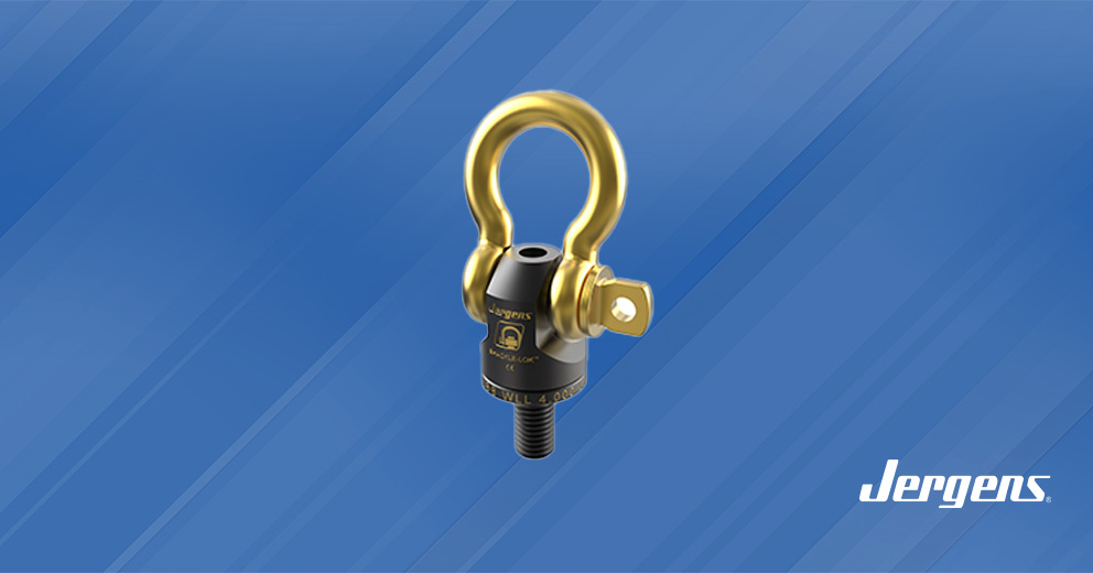 Le groupe des solutions de levage de Jergens présente l'anneau de levage à manille Shackle Lok
